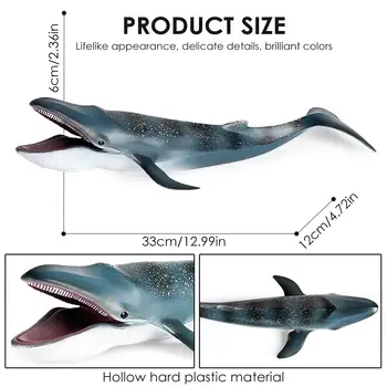 Kid Mokslo Imitavimo Jūrų Gyvūnų Gyvenimo Modelį Statinio Didelis Mėlynas Banginis Ryklys, Didysis Baltasis Ryklys Žaislas Rankų Darbo Papuošalai